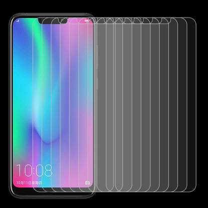 10 ชิ้น 0.26mm 9H 2.5D ฟิล์มกระจกนิรภัยป้องกันการระเบิดสำหรับ Huawei Honor 8C, For Huawei Honor 8C (10 PCS)