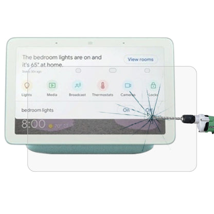 ฟิล์มกระจกนิรภัยป้องกันการระเบิด 0.3 มม. 9H 2.5D HD สำหรับลำโพงอัจฉริยะของ Google Home Hub