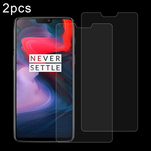 2 ชิ้น 0.26 มิลลิเมตร 9H 2.5D ฟิล์มกระจกนิรภัยสำหรับ OnePlus 6, For 6 (2 PCS)