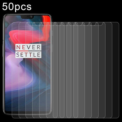 50 ชิ้น 0.26mm 9H 2.5D ฟิล์มกระจกนิรภัยสำหรับ OnePlus 6, For 6 (50 PCS)