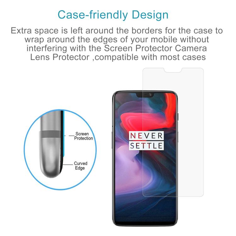 50 ชิ้น 0.26mm 9H 2.5D ฟิล์มกระจกนิรภัยสำหรับ OnePlus 6, For 6 (50 PCS)