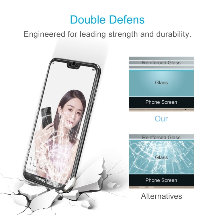 2 ชิ้น 0.26 มิลลิเมตร 9H 2.5D ฟิล์มกระจกนิรภัยสำหรับหัวเว่ยเกียรติ 9i, For Honor 9i