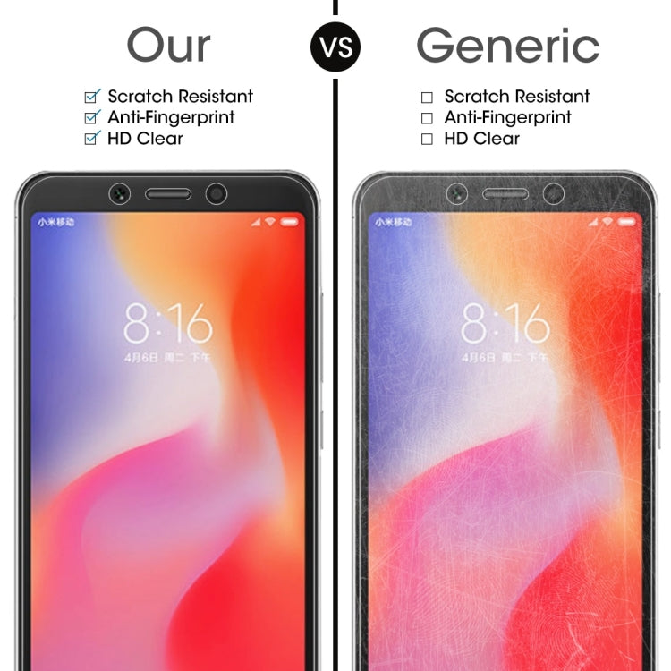 ฟิล์มกระจกนิรภัย 0.26mm 9H 2.5D สำหรับ Xiaomi Redmi 6, For Redmi 6