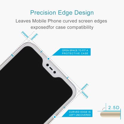 2 PCS 0.26mm 9H 2.5D ฟิล์มกระจกนิรภัยสำหรับ Xiaomi Redmi 6 Pro / Mi A2 Lite, For Redmi 6 Pro