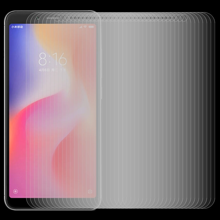 50 ชิ้น 0.26mm 9H 2.5D ฟิล์มกระจกนิรภัยสำหรับ Xiaomi Redmi 6A ไม่มีแพ็คเกจขายปลีก, For Redmi 6A (50 PCS)