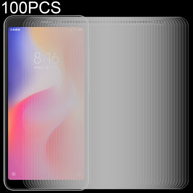 100 ชิ้น 0.26mm 9H 2.5D ฟิล์มกระจกนิรภัยสำหรับ Xiaomi Redmi 6A, For Redmi 6A (100 PCS)