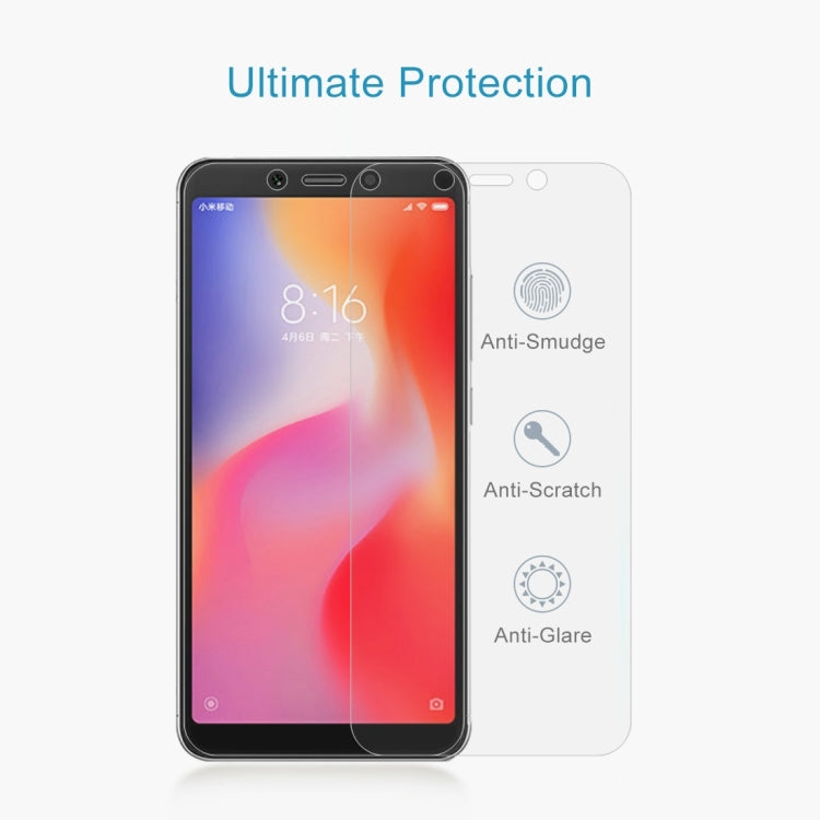 100 ชิ้น 0.26mm 9H 2.5D ฟิล์มกระจกนิรภัยสำหรับ Xiaomi Redmi 6A, For Redmi 6A (100 PCS)