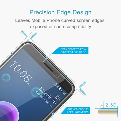 ฟิล์มกระจกนิรภัย 0.26 มม. 9H 2.5D สำหรับ HTC Desire 12, For Desire 12(1 PC)