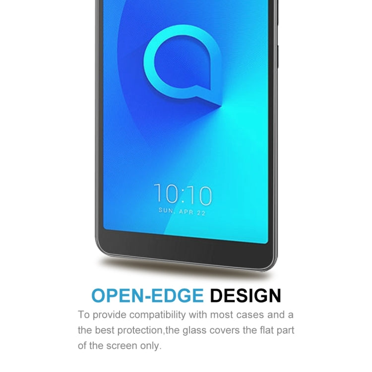 ฟิล์มกระจกนิรภัย 0.26 มม. 9H 2.5D สำหรับ Alcatel 3C, For 3C (1pc)