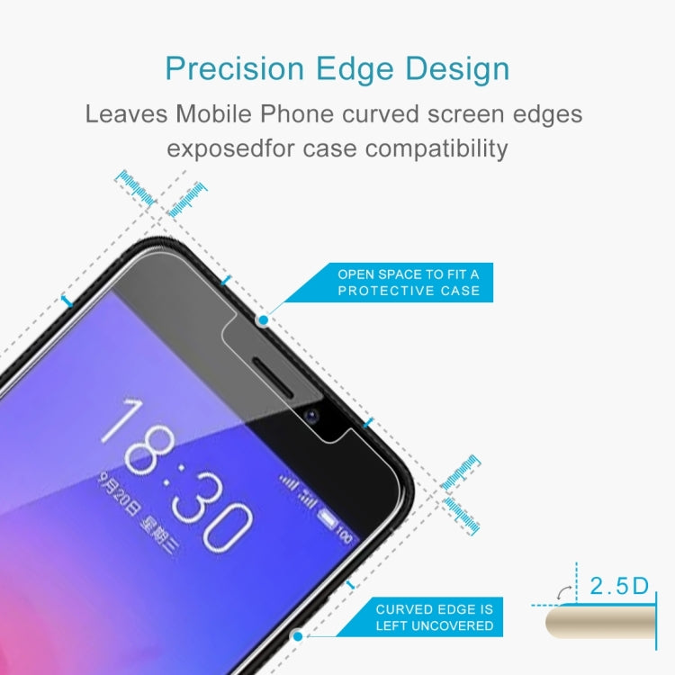 10 ชิ้น 0.26 มิลลิเมตร 9H 2.5D ฟิล์มกระจกนิรภัยสำหรับ Meizu M6, For M6(10 PCS)