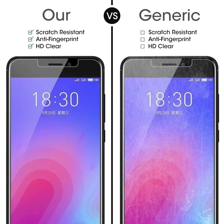 10 ชิ้น 0.26 มิลลิเมตร 9H 2.5D ฟิล์มกระจกนิรภัยสำหรับ Meizu M6, For M6(10 PCS)