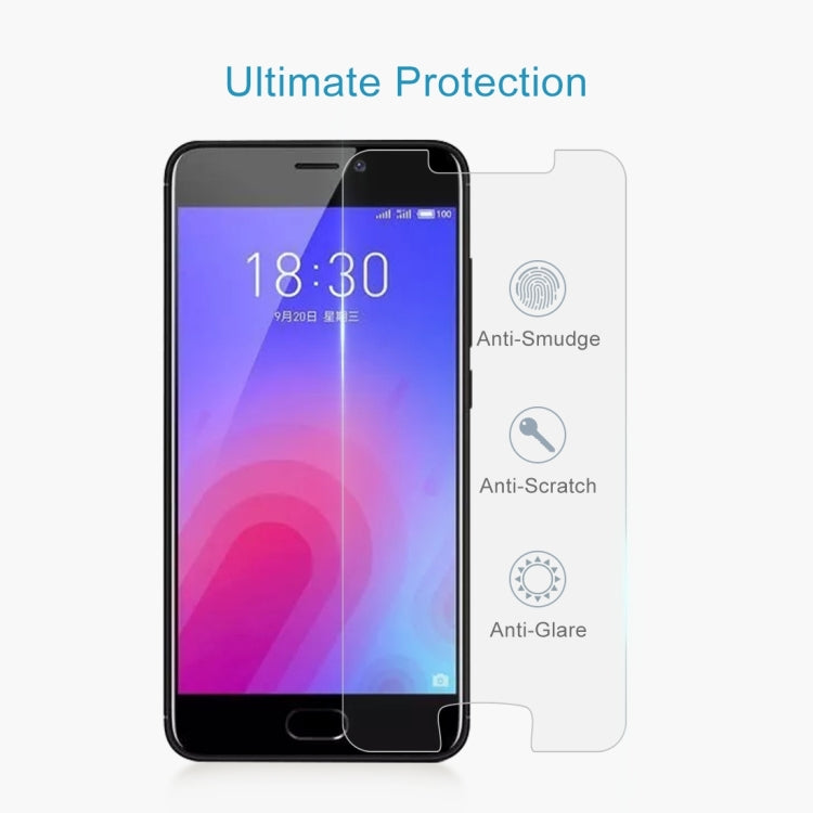 10 ชิ้น 0.26 มิลลิเมตร 9H 2.5D ฟิล์มกระจกนิรภัยสำหรับ Meizu M6, For M6(10 PCS)