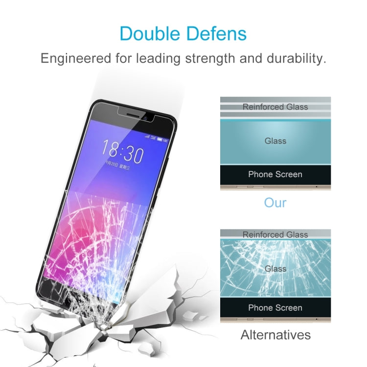 100 ชิ้น 0.26mm 9H 2.5D ฟิล์มกระจกนิรภัยสำหรับ Meizu M6, For M6(100 PCS)
