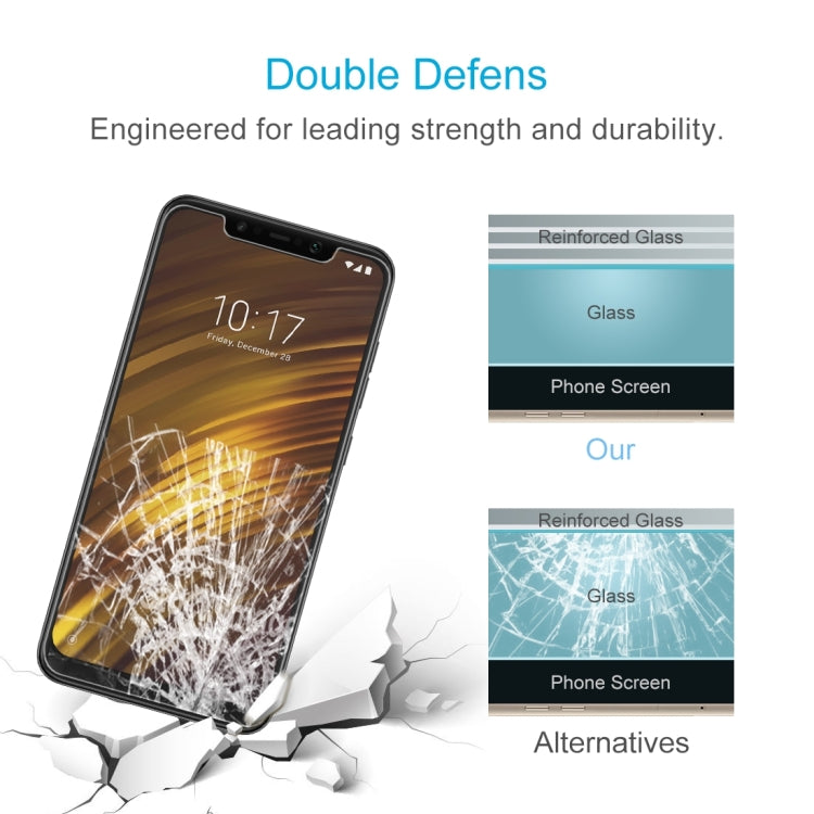 2 ชิ้น 0.26 มิลลิเมตร 9H 2.5D ฟิล์มกระจกนิรภัยสำหรับ Xiaomi POCO F1, For Xiaomi POCO F1(2 PCS)