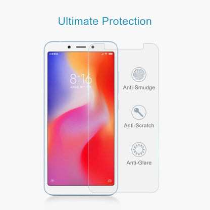 10 ชิ้น 9H 2.5D ฟิล์มกระจกนิรภัยสำหรับ Xiaomi Redmi 6A, For 6A