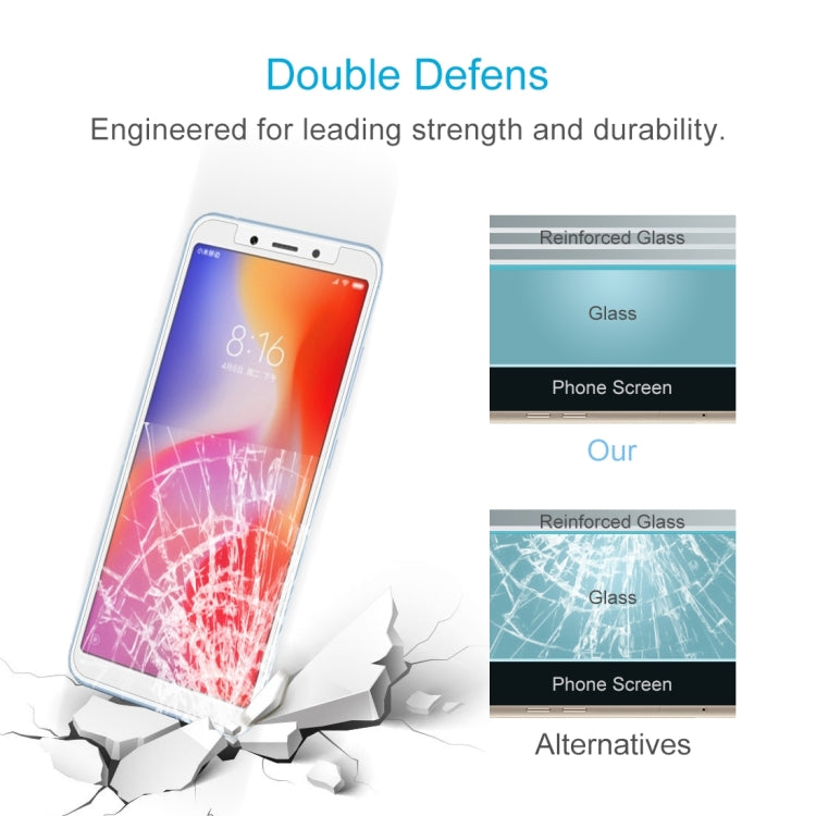 10 ชิ้น 9H 2.5D ฟิล์มกระจกนิรภัยสำหรับ Xiaomi Redmi 6A, For 6A