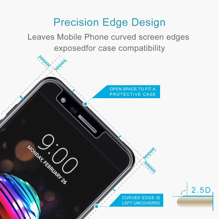 ฟิล์มกระจกนิรภัย 0.26 มม. 9H 2.5D สำหรับ LG K11 (2018), For LG K11 (2018) (1 PC)