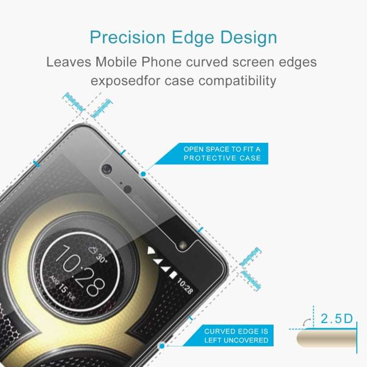 ฟิล์มกระจกนิรภัย 0.26 มม. 9H 2.5D สำหรับ Lenovo K8 Plus, For K8 Plus