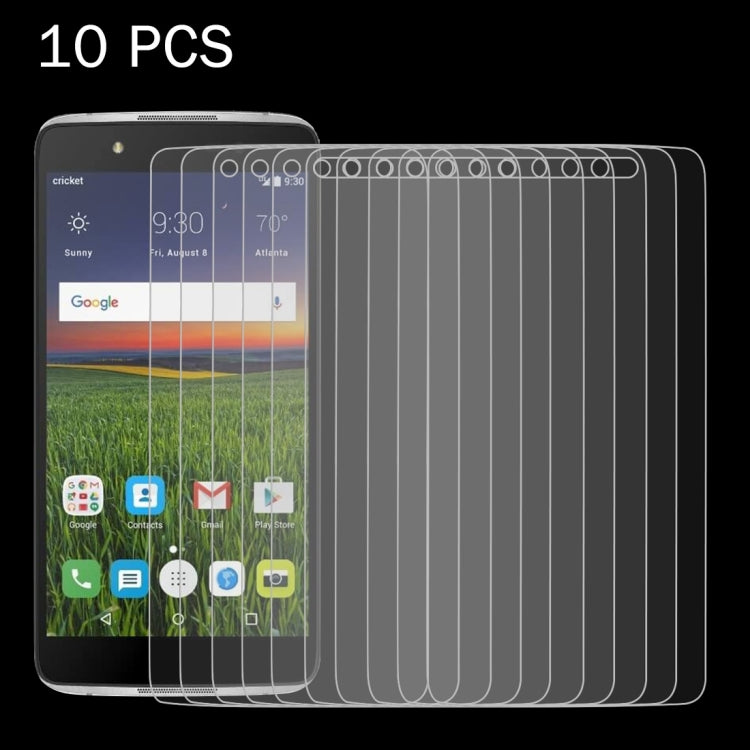 10 ชิ้นสำหรับ Alcatel Idol 4 0.26 มิลลิเมตร 9H ความแข็งพื้นผิว 2.5D ฟิล์มกระจกนิรภัยป้องกันการระเบิด