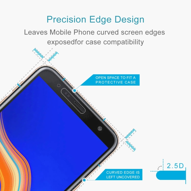 10 ชิ้น 0.26 มิลลิเมตร 9H ความแข็งพื้นผิว 2.5D ขอบโค้งฟิล์มกระจกนิรภัยสำหรับ Galaxy J4 + / J6 +, For Galaxy J4+ / J6+