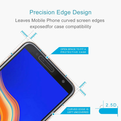 10 ชิ้น 0.26 มิลลิเมตร 9H ความแข็งพื้นผิว 2.5D ขอบโค้งฟิล์มกระจกนิรภัยสำหรับ Galaxy J4 + / J6 +, For Galaxy J4+ / J6+