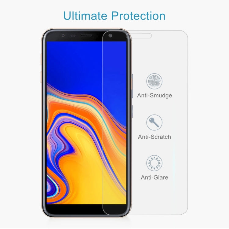 10 ชิ้น 0.26 มิลลิเมตร 9H ความแข็งพื้นผิว 2.5D ขอบโค้งฟิล์มกระจกนิรภัยสำหรับ Galaxy J4 + / J6 +, For Galaxy J4+ / J6+
