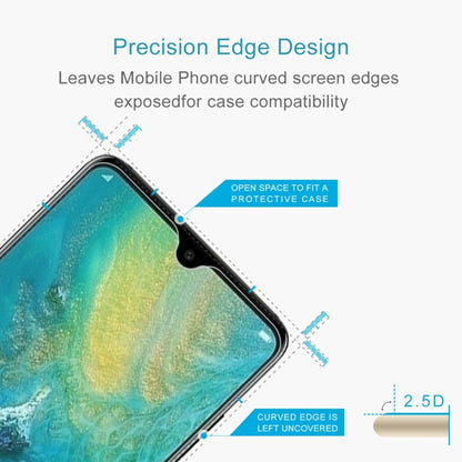 100 ชิ้น 0.26 มิลลิเมตร 9H ความแข็งพื้นผิว 2.5D ขอบโค้งฟิล์มกระจกนิรภัยสำหรับหัวเว่ย Mate 20, For Mate 20