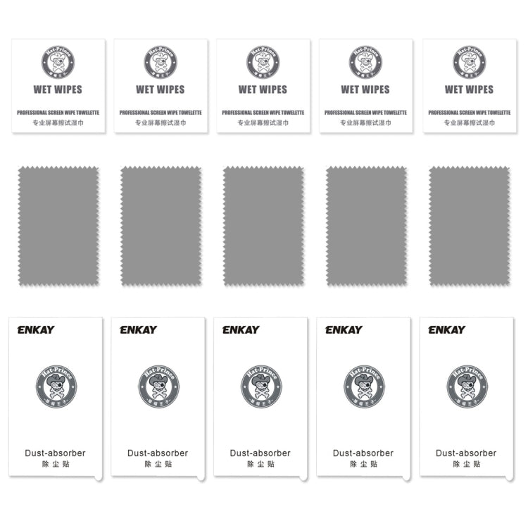 5 ชิ้น ENKAY Hat-prince 0.26mm 9H 2.5D ฟิล์มกระจกนิรภัยขอบโค้งสำหรับ OnePlus 6T และ 7, For OnePlus 6T & 7 (5 PCS)