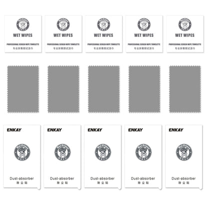 5 ชิ้น ENKAY Hat-prince 0.26mm 9H 2.5D ฟิล์มกระจกนิรภัยขอบโค้งสำหรับ OnePlus 6T และ 7, For OnePlus 6T & 7 (5 PCS)