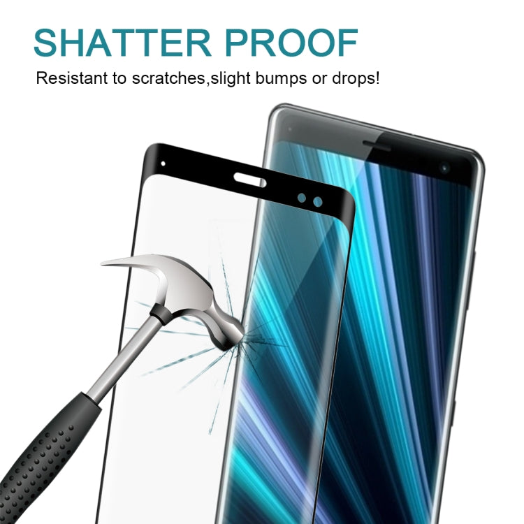 0.3mm 9H ความแข็งพื้นผิว 3D Curved Edge ฟิล์มกระจกนิรภัยแบบเต็มหน้าจอสำหรับ Sony Xperia XZ3, For Sony Xperia XZ3 (0.3mm)(1 PC)