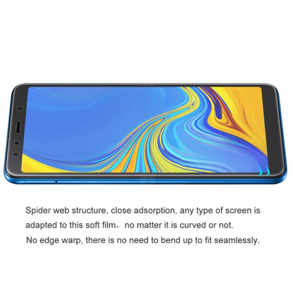 ENKAY Hat-Prince 0.1 มม. 3D แบบเต็มหน้าจอป้องกันฟิล์มไฮโดรเจลป้องกันการระเบิดสำหรับ Samsung Galaxy A7 (2018), วัสดุ TPU + TPE + PET, Galaxy A7 (2018)