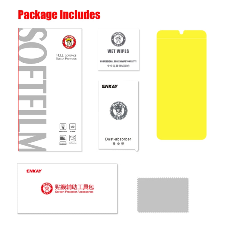 ENKAY Hat-Prince 0.1 มม. 3D แบบเต็มหน้าจอป้องกันฟิล์มไฮโดรเจลป้องกันการระเบิดสำหรับ Huawei P30 Lite, Huawei P30 Lite