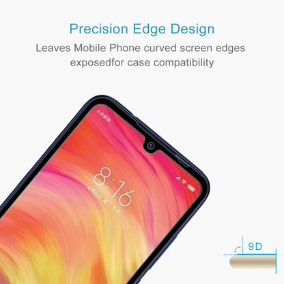 9H 9D เต็มหน้าจอกระจกกันรอยหน้าจอสำหรับ Xiaomi Redmi หมายเหตุ 7, Xiaomi Redmi Note 7