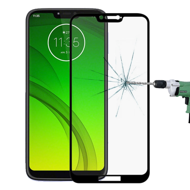 9H 9D กระจกนิรภัยแบบเต็มหน้าจอป้องกันหน้าจอสำหรับ Motorola Moto G7 Power, Motorola Moto G7 Power