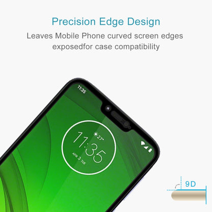 9H 9D กระจกนิรภัยแบบเต็มหน้าจอป้องกันหน้าจอสำหรับ Motorola Moto G7 Power, Motorola Moto G7 Power