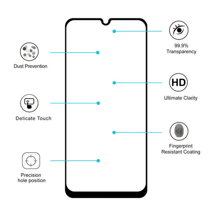 ENKAY HatPrince 0.26mm 9H 2.5D ฟิล์มกระจกนิรภัยขอบโค้งสำหรับ Galaxy A30 / A50
