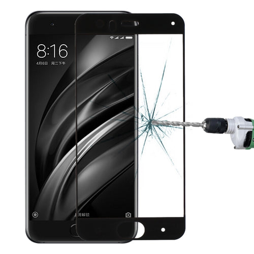 สำหรับ Xiaomi Mi 6 0.33mm 9H ความแข็งพื้นผิวผ้าไหมหน้าจอแบบเต็มหน้าจอกระจกกันรอยหน้าจอ, For Mi 6