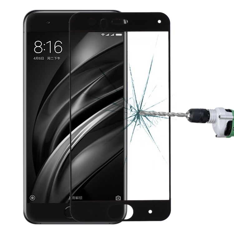 สำหรับ Xiaomi Mi 6 0.33mm 9H ความแข็งพื้นผิวผ้าไหมหน้าจอแบบเต็มหน้าจอกระจกกันรอยหน้าจอ, For Mi 6
