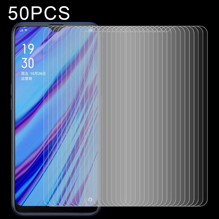 50 ชิ้น 2.5D ไม่เต็มหน้าจอฟิล์มกระจกนิรภัยสำหรับ OPPO A9 2020 / A56 5G, For OPPO A9 2020
