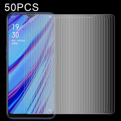 50 ชิ้น 2.5D ไม่เต็มหน้าจอฟิล์มกระจกนิรภัยสำหรับ OPPO A9 2020 / A56 5G, For OPPO A9 2020