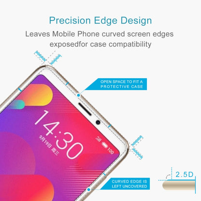 ฟิล์มป้องกันกระจกนิรภัยขอบโค้ง 0.26 มม. 9H 2.5D สำหรับ Meizu M8