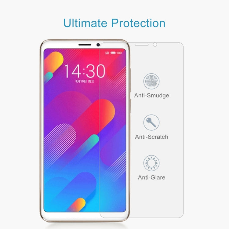 ฟิล์มป้องกันกระจกนิรภัยขอบโค้ง 0.26 มม. 9H 2.5D สำหรับ Meizu M8