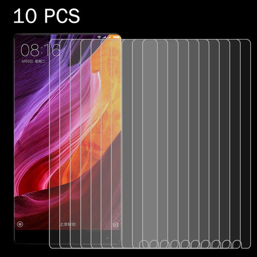 10 ชิ้นสำหรับ Xiaomi Mi Mix 0.26mm 9H ความแข็งพื้นผิว 2.5D กระจกนิรภัยป้องกันการระเบิดไม่เต็มหน้าจอฟิล์ม, For Xiaomi Mi Mix(10pcs)