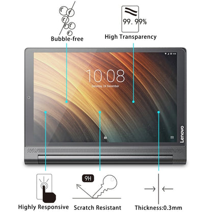 สำหรับ Lenovo YOGA Tab3 Plus 10.1 นิ้ว 9H ความแข็งพื้นผิวกระจกเทมเปอร์ปกป้องหน้าจอ, For Tab3 Plus