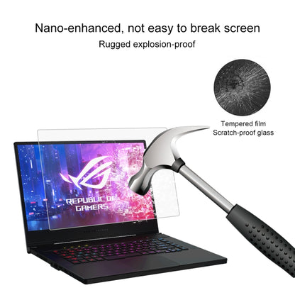 หน้าจอแล็ปท็อป HD กระจกนิรภัยฟิล์มป้องกันสำหรับ ASUS ROG Zephyrus M GU502 15.6 นิ้ว, For ASUS ROG Zephyrus M 15.6 inch