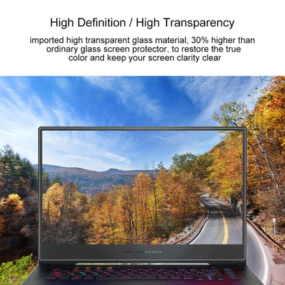 หน้าจอแล็ปท็อป HD กระจกนิรภัยฟิล์มป้องกันสำหรับ ASUS ROG Zephyrus M GU502 15.6 นิ้ว, For ASUS ROG Zephyrus M 15.6 inch