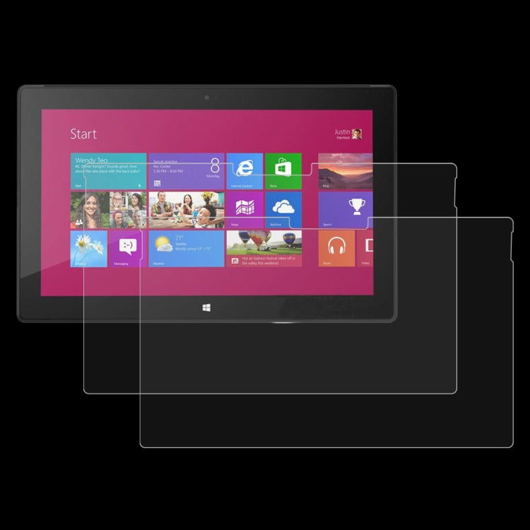 2 ชิ้น 3H มืออาชีพกระดาษพื้นผิวหน้าจอฟิล์มดินสอร่างฟิล์มสำหรับ Microsoft Surface Pro 4/5/6/7, For Microsoft Surface Pro 4 / 5 / 6 / 7