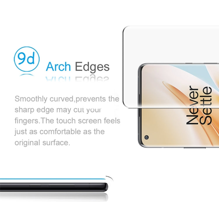 สำหรับฟิล์มกระจกนิรภัยขอบโค้ง OnePlus 8 Pro 9H 9D, For OnePlus 8 Pro