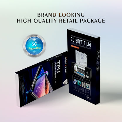 50 ชิ้น 12 x 18 ซม. โทรศัพท์ป้องกัน Blue-ray TPU Soft Hydrogel Film อุปกรณ์สำหรับเครื่องตัดป้องกันอัจฉริยะ, 12 x 18cm Anti Blue-ray Film