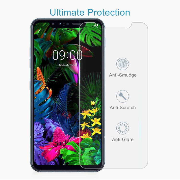 สำหรับ LG G8s ThinQ 50 ชิ้น 0.26mm 9H 2.5D ฟิล์มกระจกนิรภัย, For LG G8s ThinQ